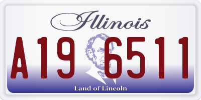 IL license plate A196511