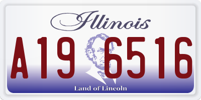 IL license plate A196516