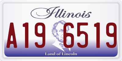 IL license plate A196519
