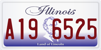 IL license plate A196525