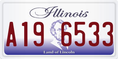 IL license plate A196533