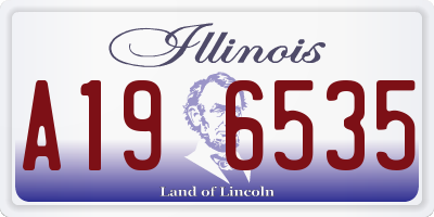 IL license plate A196535