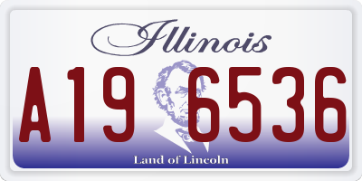 IL license plate A196536