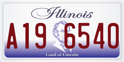 IL license plate A196540