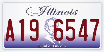 IL license plate A196547