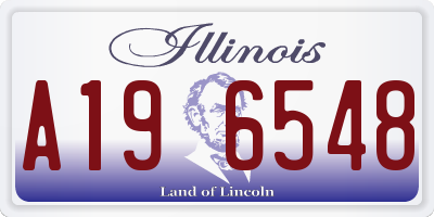 IL license plate A196548