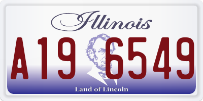 IL license plate A196549
