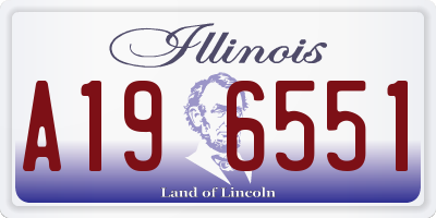 IL license plate A196551