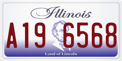 IL license plate A196568