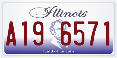 IL license plate A196571