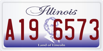 IL license plate A196573