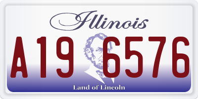 IL license plate A196576