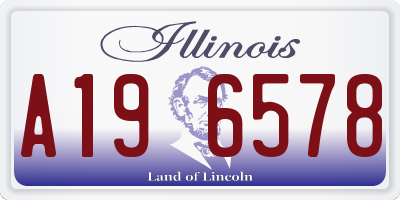 IL license plate A196578