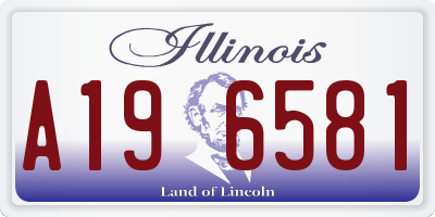 IL license plate A196581