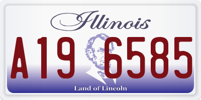 IL license plate A196585