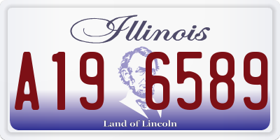 IL license plate A196589