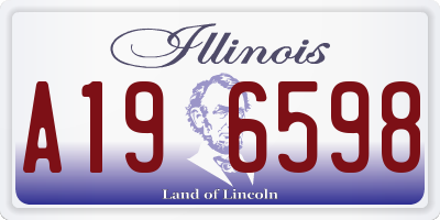IL license plate A196598