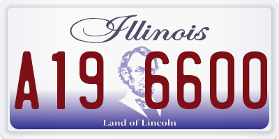 IL license plate A196600