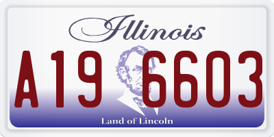 IL license plate A196603