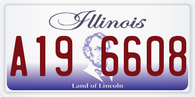 IL license plate A196608