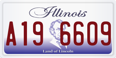 IL license plate A196609