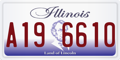 IL license plate A196610