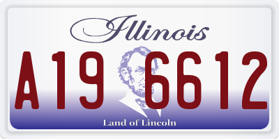 IL license plate A196612