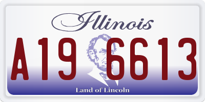 IL license plate A196613