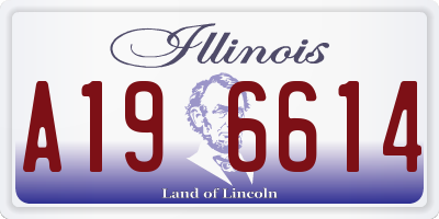IL license plate A196614