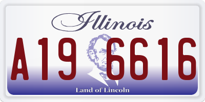 IL license plate A196616