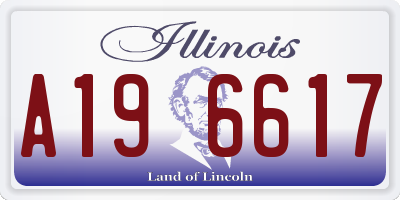 IL license plate A196617