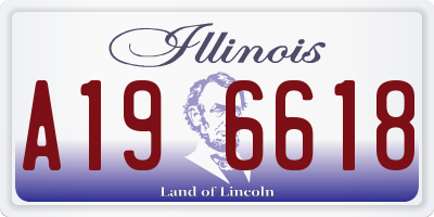 IL license plate A196618