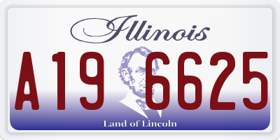 IL license plate A196625