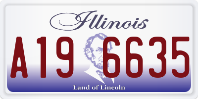 IL license plate A196635