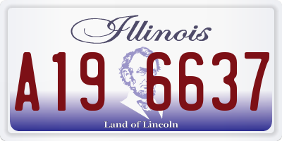 IL license plate A196637