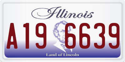 IL license plate A196639