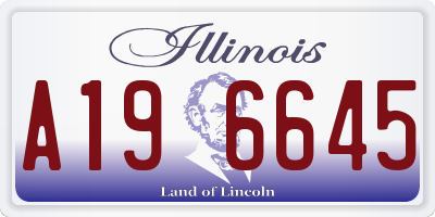 IL license plate A196645