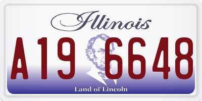IL license plate A196648