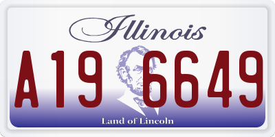 IL license plate A196649