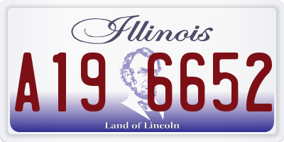 IL license plate A196652