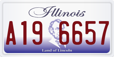 IL license plate A196657