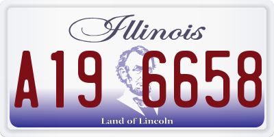 IL license plate A196658
