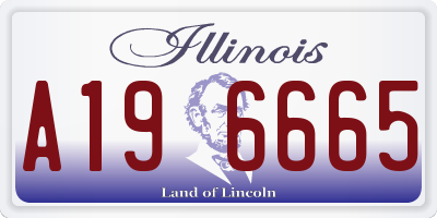 IL license plate A196665