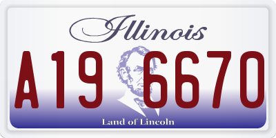 IL license plate A196670