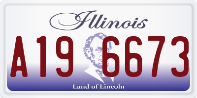 IL license plate A196673