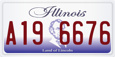 IL license plate A196676