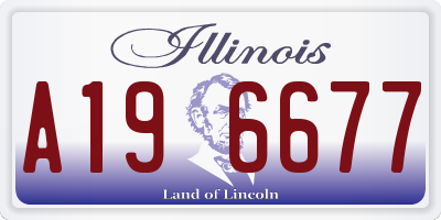 IL license plate A196677