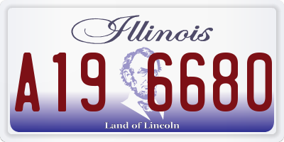 IL license plate A196680