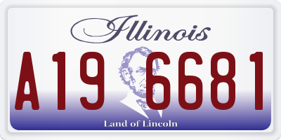 IL license plate A196681