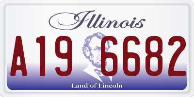 IL license plate A196682